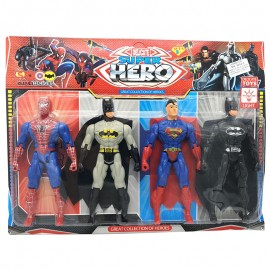 Vỉ đồ chơi 4 siêu anh hùng Super Heroes dùng pin có đèn 945A