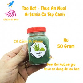 Tảo bột xoắn - Thức Ăn Nuôi Artemia Cá Tép Cảnh hũ 50 gram