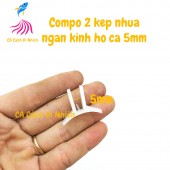 Bộ 2 kẹp nhựa cứng giữ kính ngăn hồ cá (hít kính 5MM)
