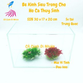 Bể kính SIÊU TRONG 30x17x20 cm - Hô kiếng nuôi cá cảnh thủy sinh