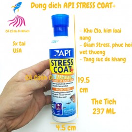Dung dịch API STRESS COAT+ 237 ML giảm Stress khử độc nước cho hồ cá