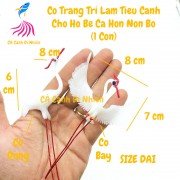Cò trang trí làm tiểu cảnh cho hồ bể cá size ĐẠI bằng nhựa