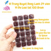 Trùng huyết 24 viên thức ăn cá cảnh loại tốt vỉ đỏ 100 gram