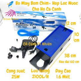 Bộ máy bơm chìm + hộp lọc nước RS-7800 25W cho hồ cá cảnh