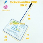Vợt bắt cá thủy sinh AMAZON SERIES cán nhựa xanh SIZE 10 25 cm