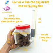 Lọc vi sinh chế airlift cho hồ cá thủy sinh - Lọc sủi chế ống Airlife hộp nhựa