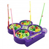 Hộp đồ chơi câu cá nam châm 4 hồ dùng pin có nhạc 9923