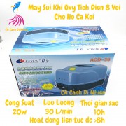 Máy Sủi Khí Oxy 8 Vòi Tích Điện Resun ACD-30 20W cho hồ cá Koi