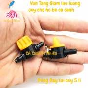 Van KHÓA DÂY OXY 5 li 2 ĐẦU tăng giảm lưu lượng oxy hồ cá cảnh  màu VÀNG ĐEN