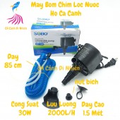 Máy bơm lọc nước hồ cá cảnh 30W SOBO WP-1680 máy bơm chìm bể cá sobo 1680