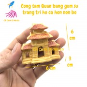 Cổng tam quan làm tiểu cảnh trang trí hồ cá hòn non bộ size nhí 6 cm