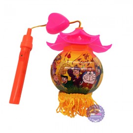 Lồng đèn trung thu đình 2 mái dùng pin có đèn nhạc thiếu nhi