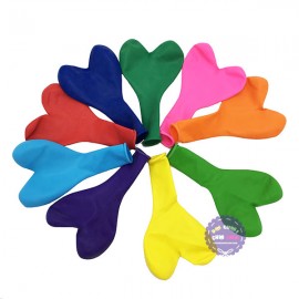 Bong bóng trái tim trơn đủ màu Thái Lan 25cm - 50 Cái/1 Bịch