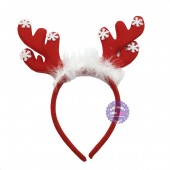 Băng đô cài tóc sừng tuần lộc Noel loại mỏng bằng vải nỉ