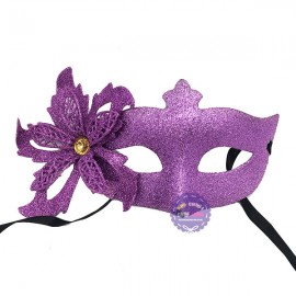 Đồ chơi mặt nạ Halloween đính hoa 5 cánh kim tuyến