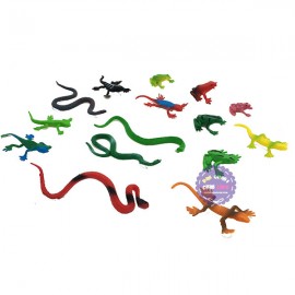 Bộ đồ chơi 15 loài bò sát mini bằng nhựa Reptiles