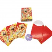 Bộ 36 bao lì xì Tết giấy đỏ chữ nổi nhiều mẫu